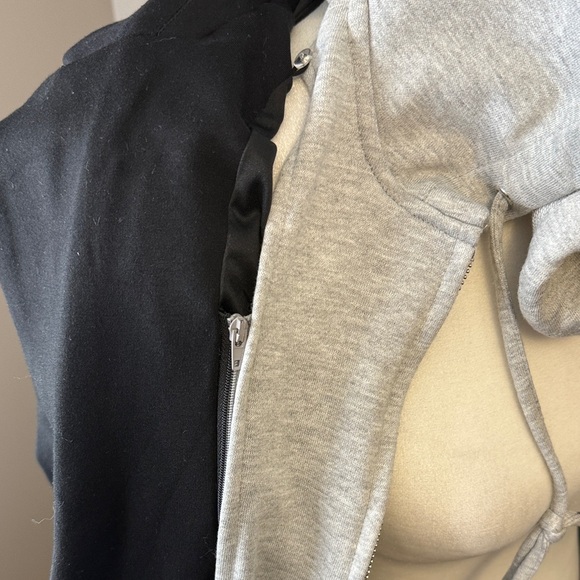 Evereve Black Blazer with Gray Hood - Picture 6 of 7